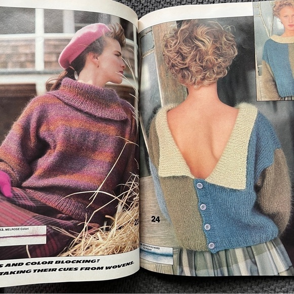 80s Vogue Knitting International Magazines Designer Knit Patterns Instructions - Picture 12 of 15